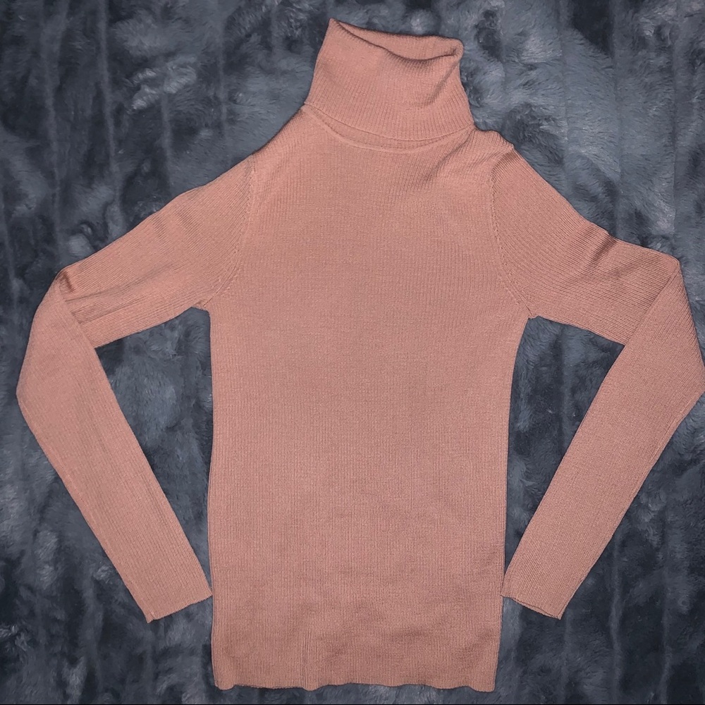 Uniqlo Turtle Neck Rust Pink sweater